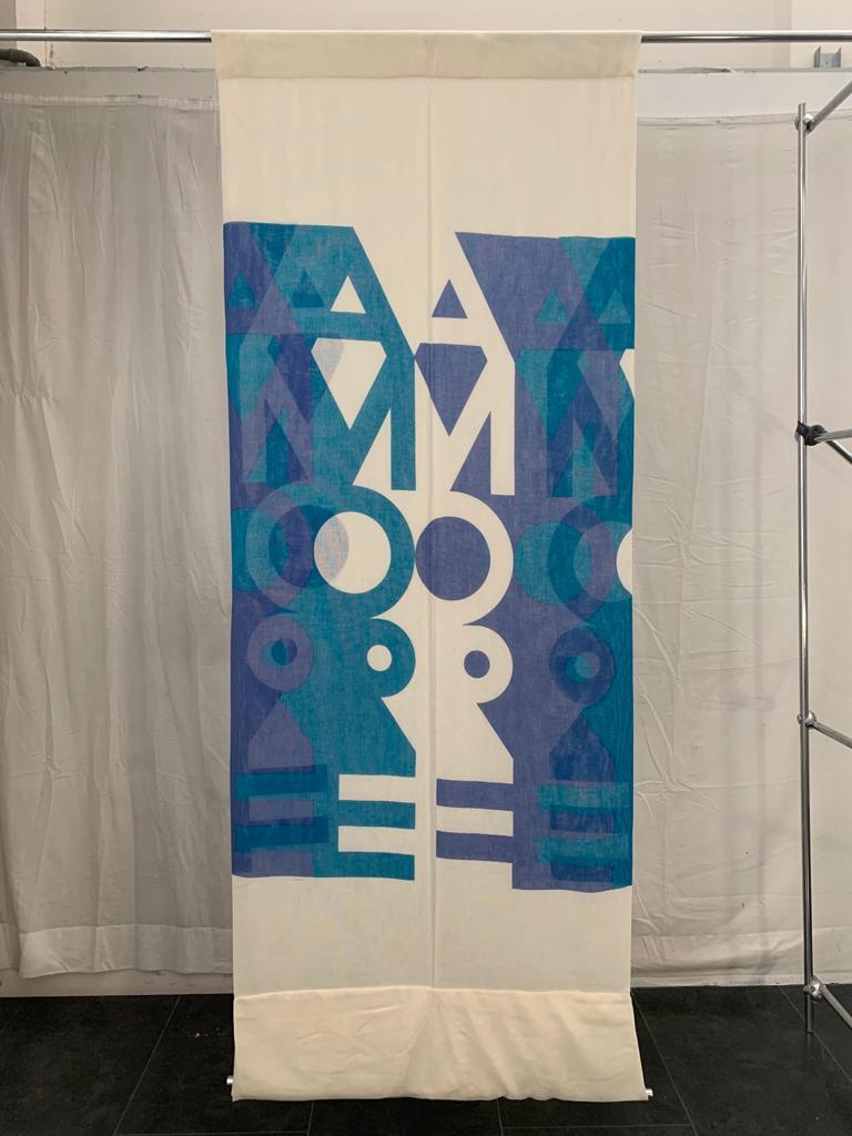 Love Curtain or Graphic by Tovaglia Pino, 1968 In Excellent Condition For Sale In Montelabbate, PU