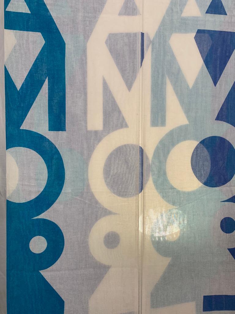 Fabric Love Curtain or Graphic by Tovaglia Pino, 1968 For Sale