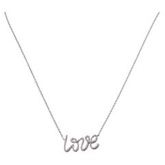 Collier pendentif Love avec 77 diamants ronds