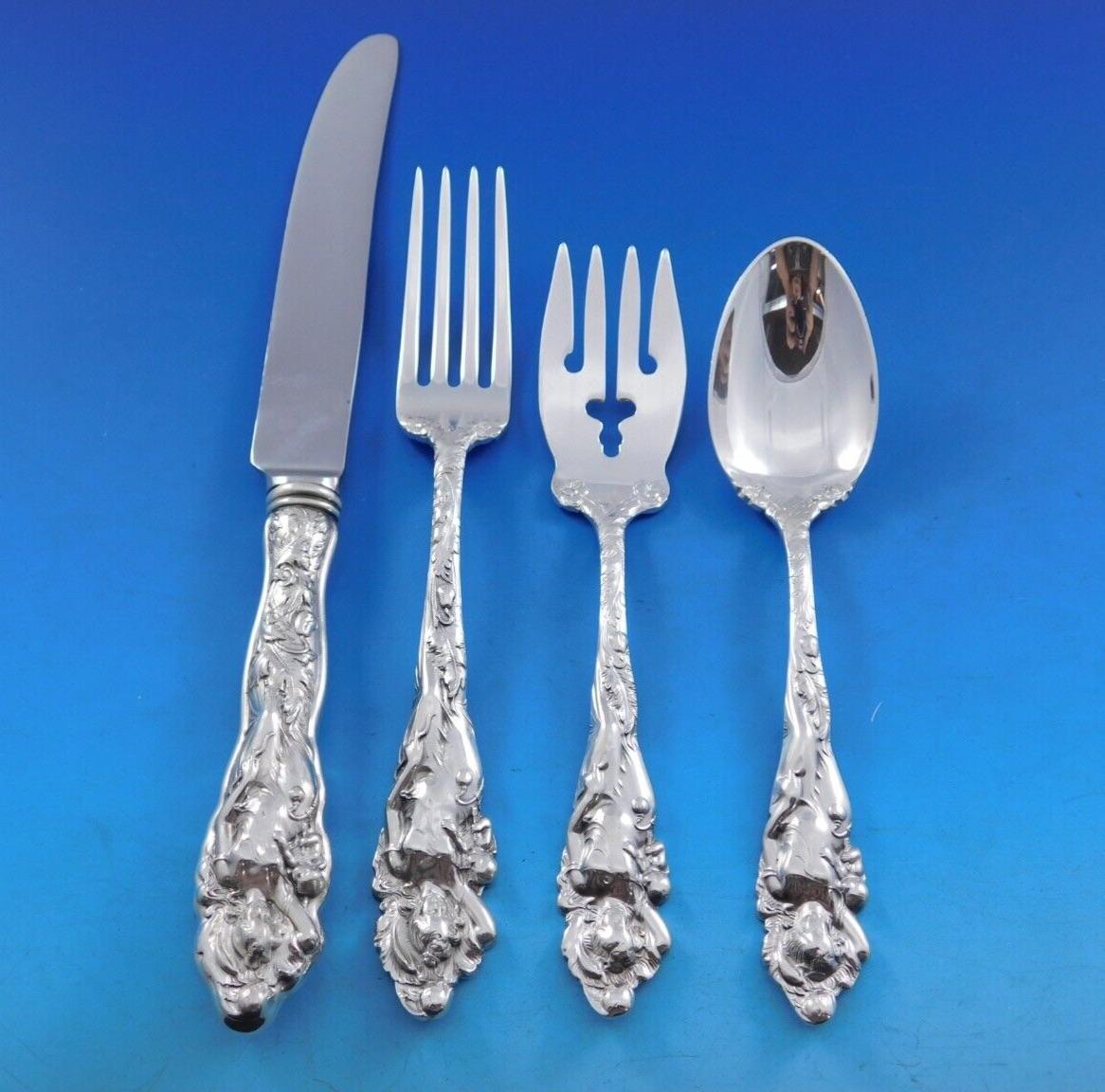 Love Disarmed by Reed & Barton Set di posate in argento Sterling 8 Servizio 46 pezzi In condizioni ottime in vendita a Big Bend, WI