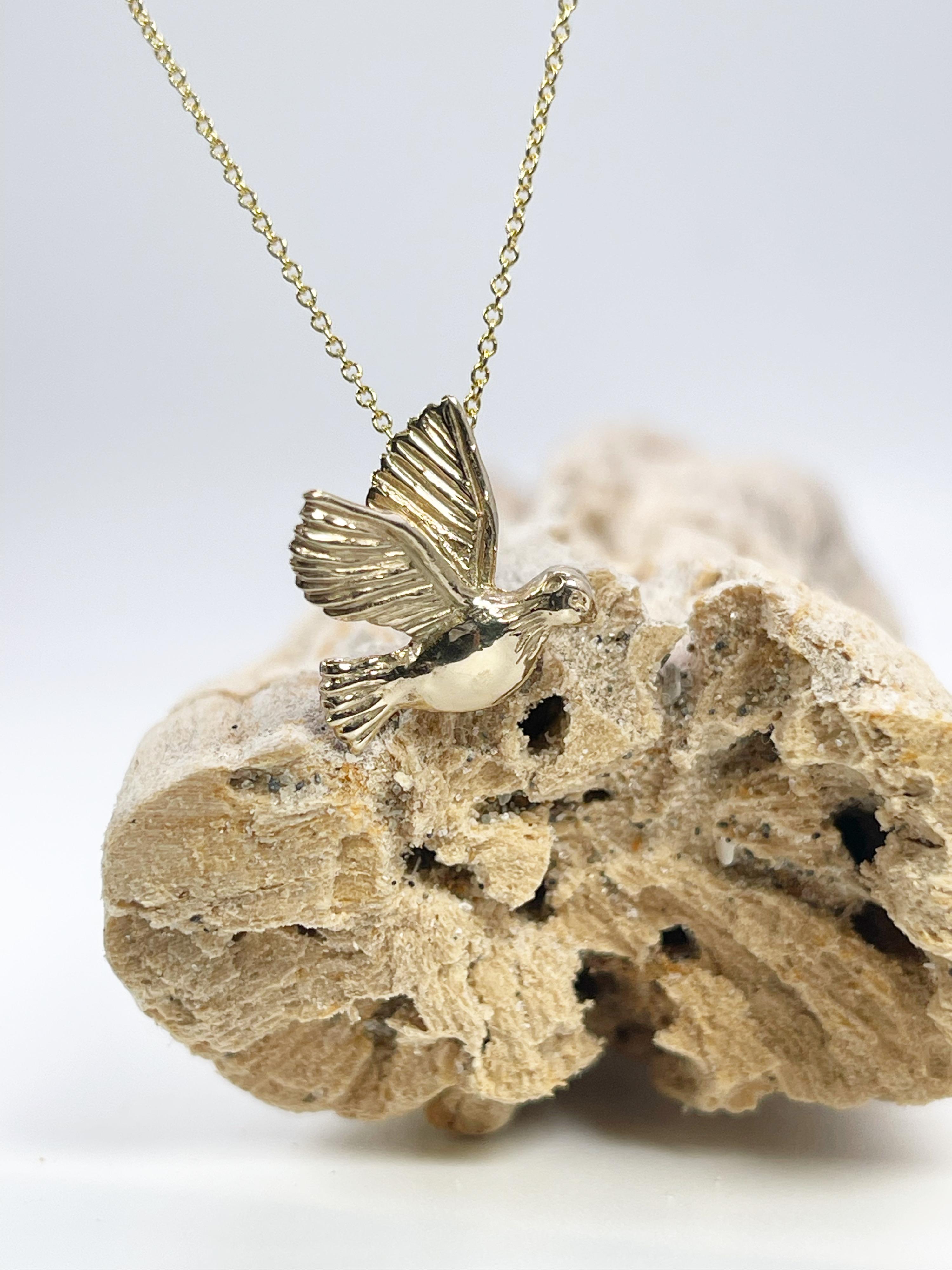 dove gold necklace