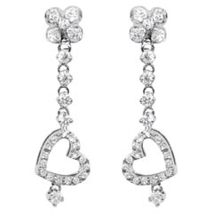 Love Earrings in Recycled Gold with Diamonds
