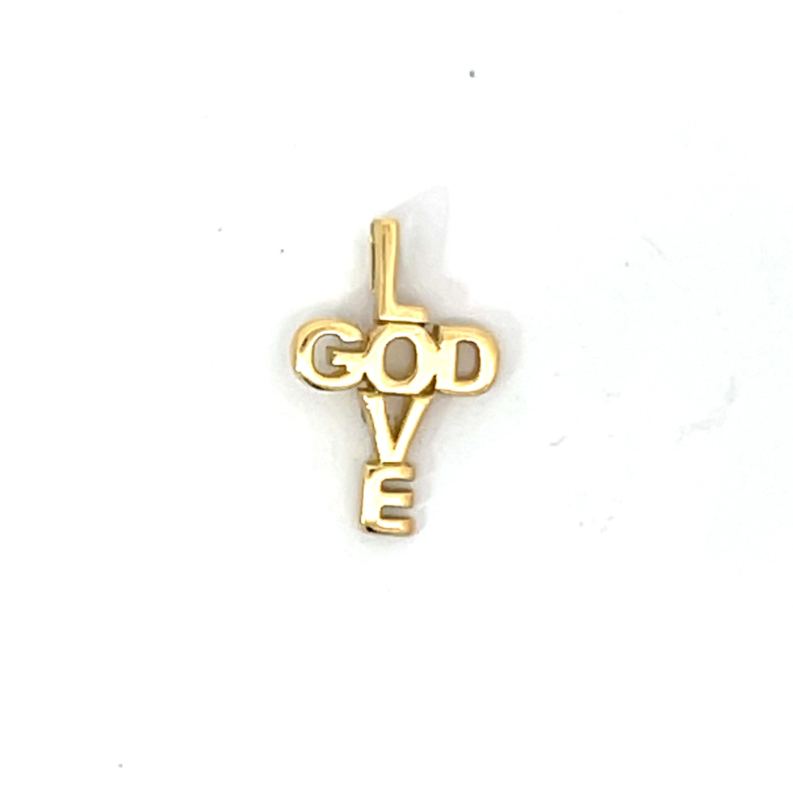 Women's or Men's LOVE GOD Cross 18k Yellow Gold For Sale