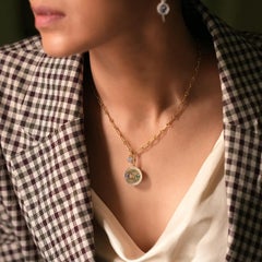 Love Gold and Diamond Medallion Necklace