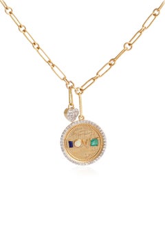 Love Gold and Diamond Medallion Necklace