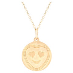 Love Heart Love Pendant on 16 Inch Chain in 18ct Yellow Gold