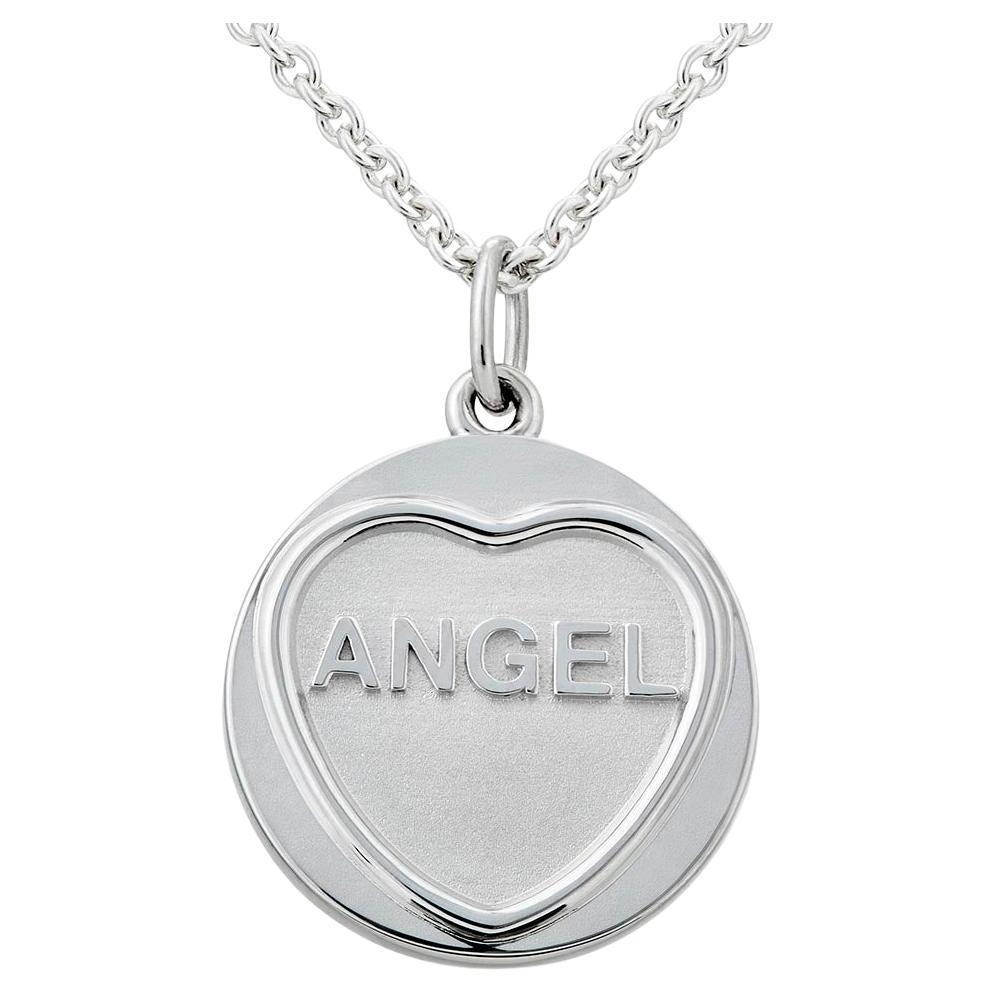 Love Hearts Angel Silver Necklace