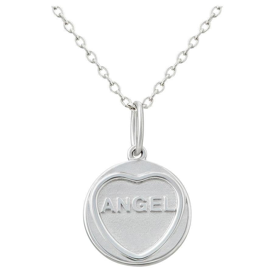 Love Hearts Angel Small Silver Necklace
