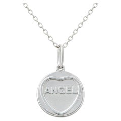 Love Hearts Angel Small Silver Necklace