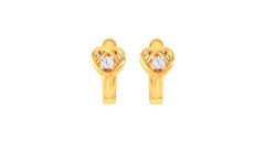 Love Hoop Kids Earrings, 18k Gold, 0.02ct