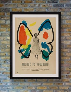 'Love in the Afternoon' Polish Film Poster, 1959