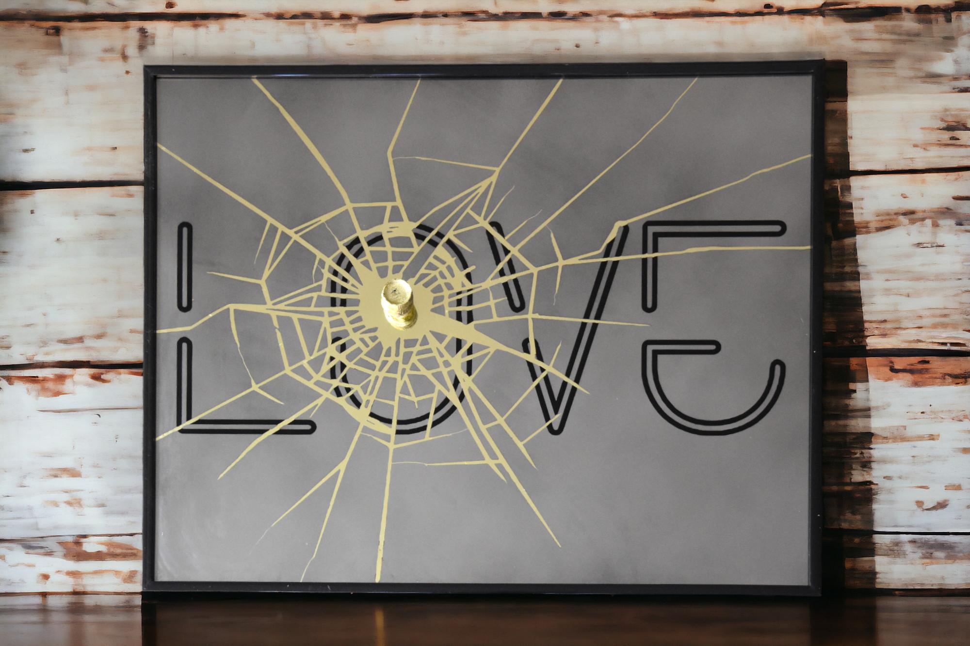 Liebe ist alles, Kintsugi-Spiegel (Französisch) im Angebot