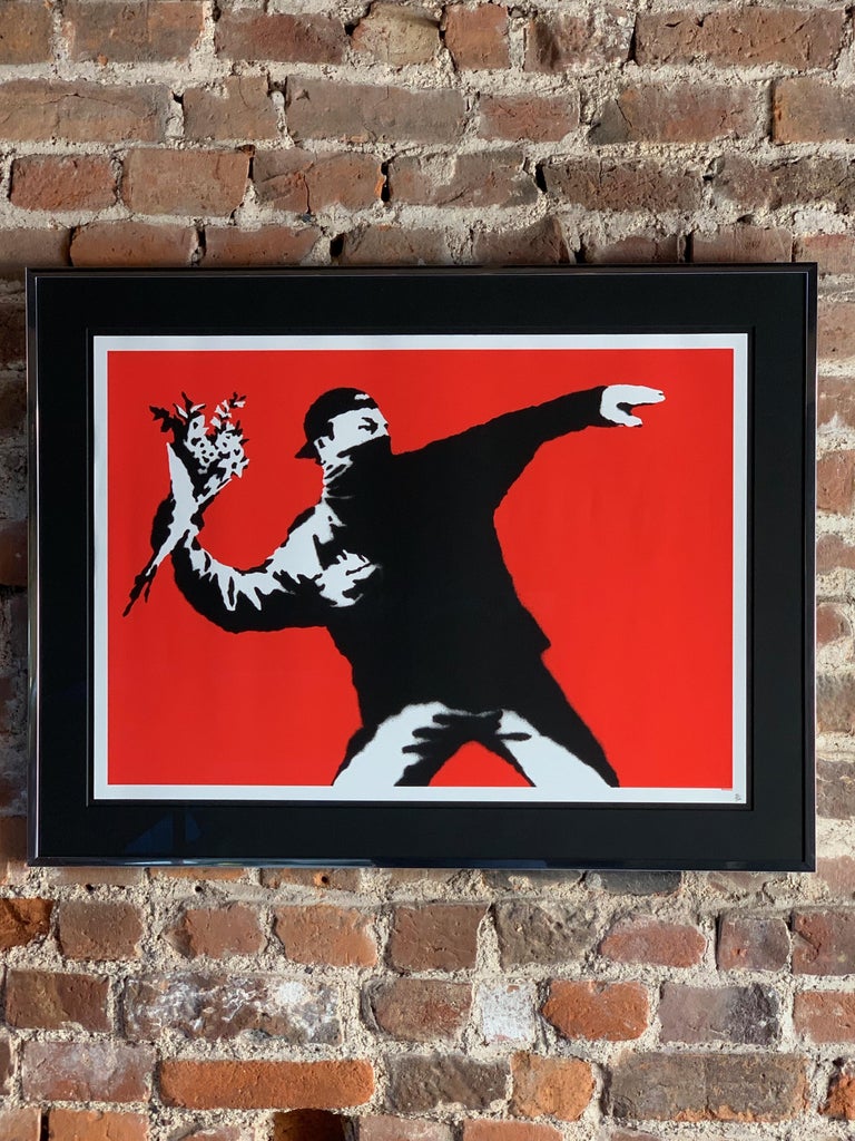 Love Is In The Air ‘Flower Thrower’ 2003 ‘Banksy British’ For Sale at