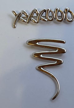 "Love & Kisses" & "Forever" Sterling Silver Brooches