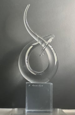 Murano-Skulptur „Love Knot“ von Renato Anatrà, signiert, Italien, 1980er Jahre