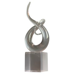 'Love Knot' Murano Sculpture by Renato Anatrà, Signed, Italy, 1980's