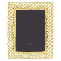Love Knot Photo Frame in Gold-Tone Metal, Medium Size Model.