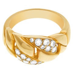 Love Knot Ring with Diamond Accents in 18k Gold