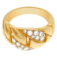 Vintage Love Knot Ring with Diamond Accents in 18k Gold