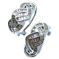 Retro "Love Knot" Stunning Diamonds Earrings