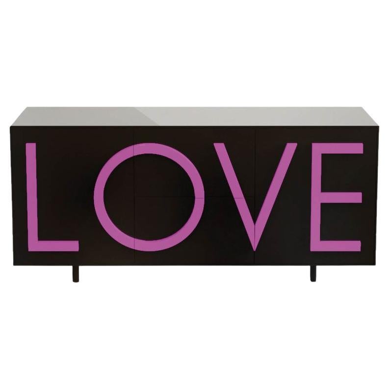 Love L183 Traffic Schwarz & Fluo Rosa von Driade im Angebot