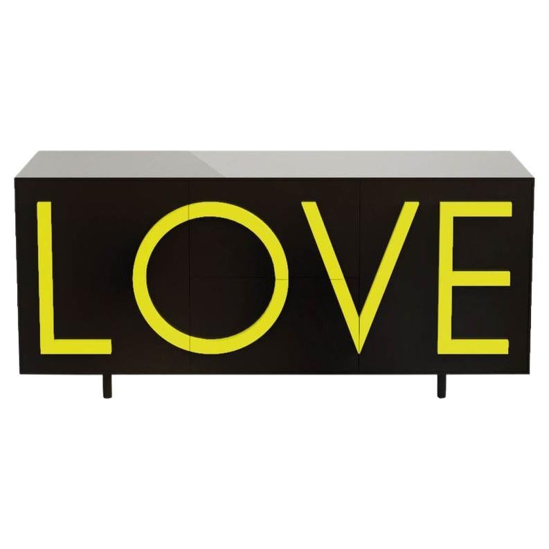 LOVE L183 Traffic Black & Fluo Yellow by Driade For Sale