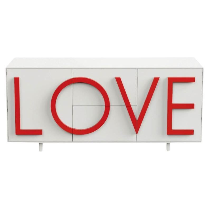 LOVE L183 Traffic White & Traffic Red by Driade For Sale