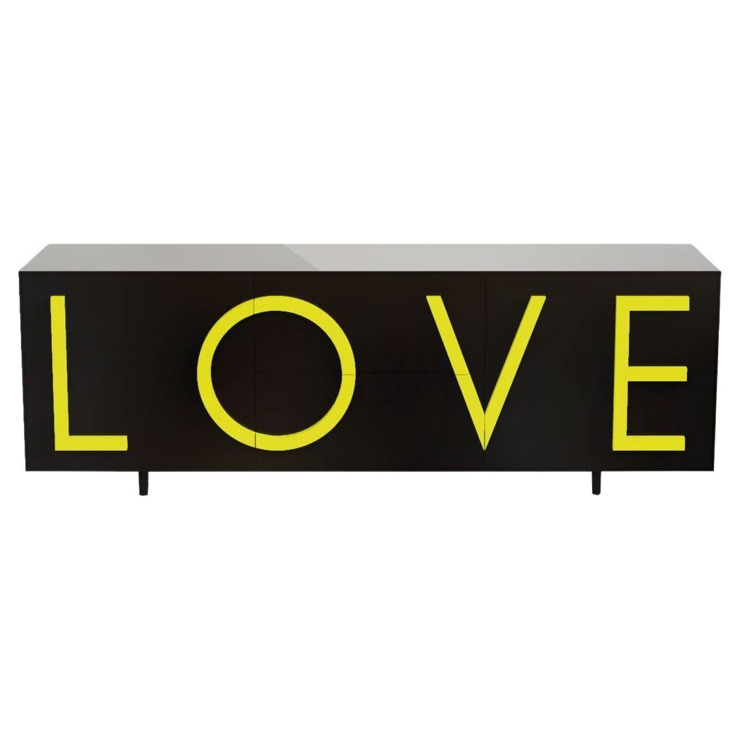 Love L243 Traffic Black & Fluo Yellow by Driade For Sale