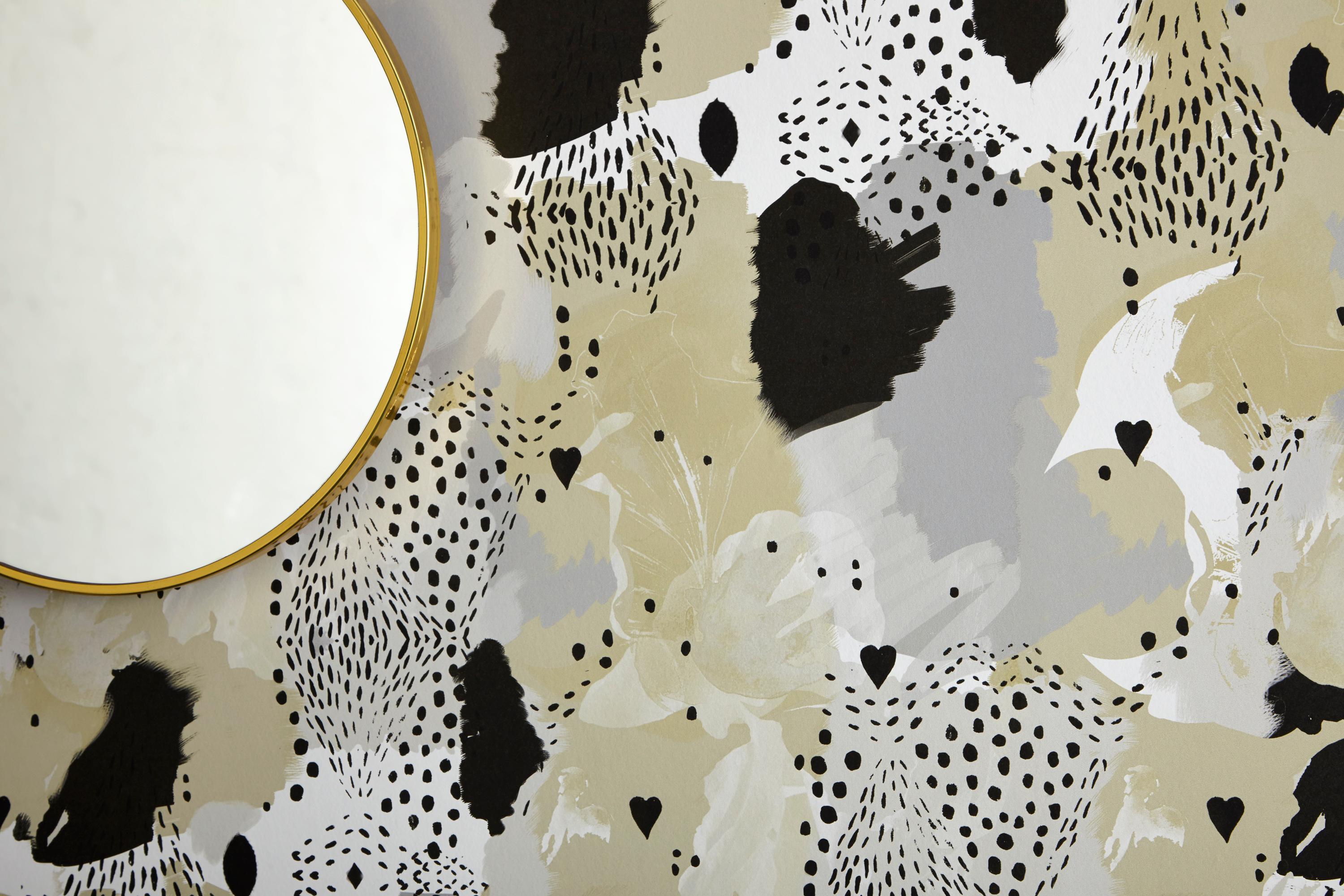 Paper Love Leopard Wallpaper in Caramel by 17 Patterns For Sale
