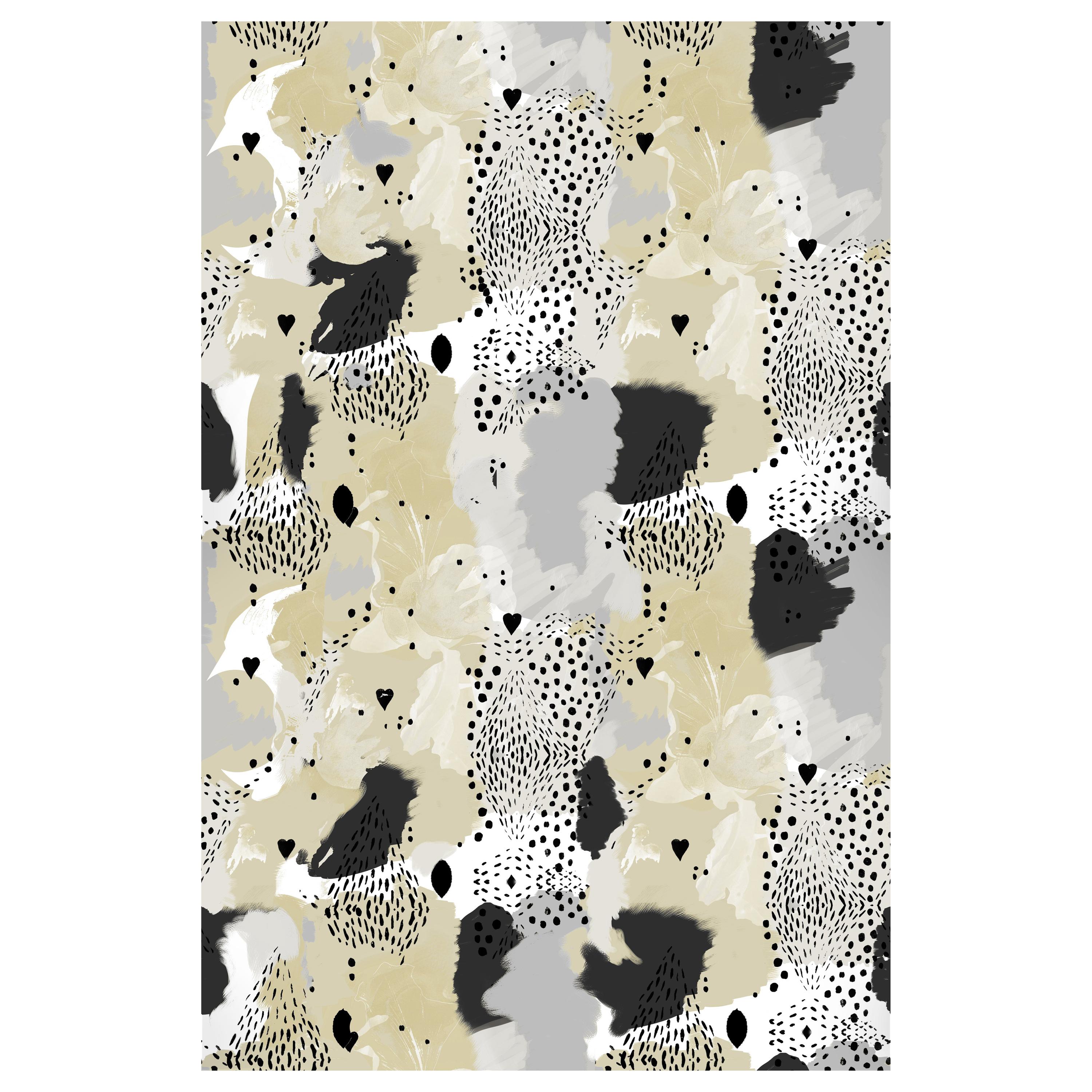 Love Leopard Wallpaper in Caramel by 17 Patterns For Sale