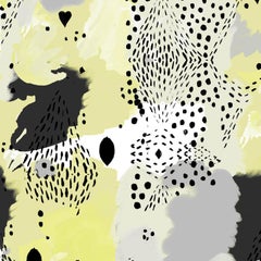 Love Leopard Wallpaper in Lemon by 17 Patterns