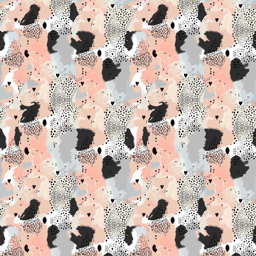 British Love Leopard Wallpaper in Peach by 17 Patterns For Sale