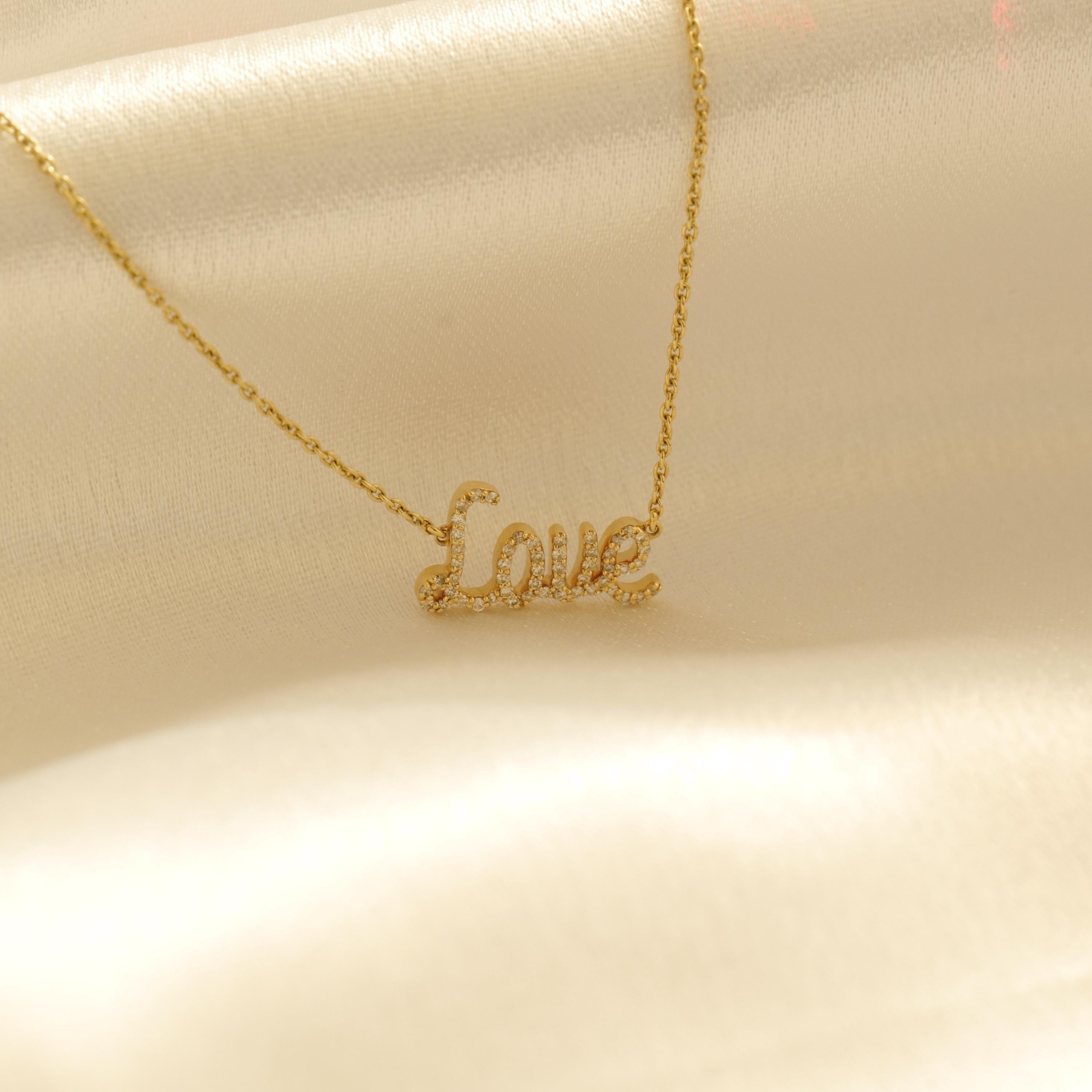 Love Letter Diamantkettenarmband aus 14k Gold (zertifiziert) im Zustand „Neu“ im Angebot in New Delhi, DL