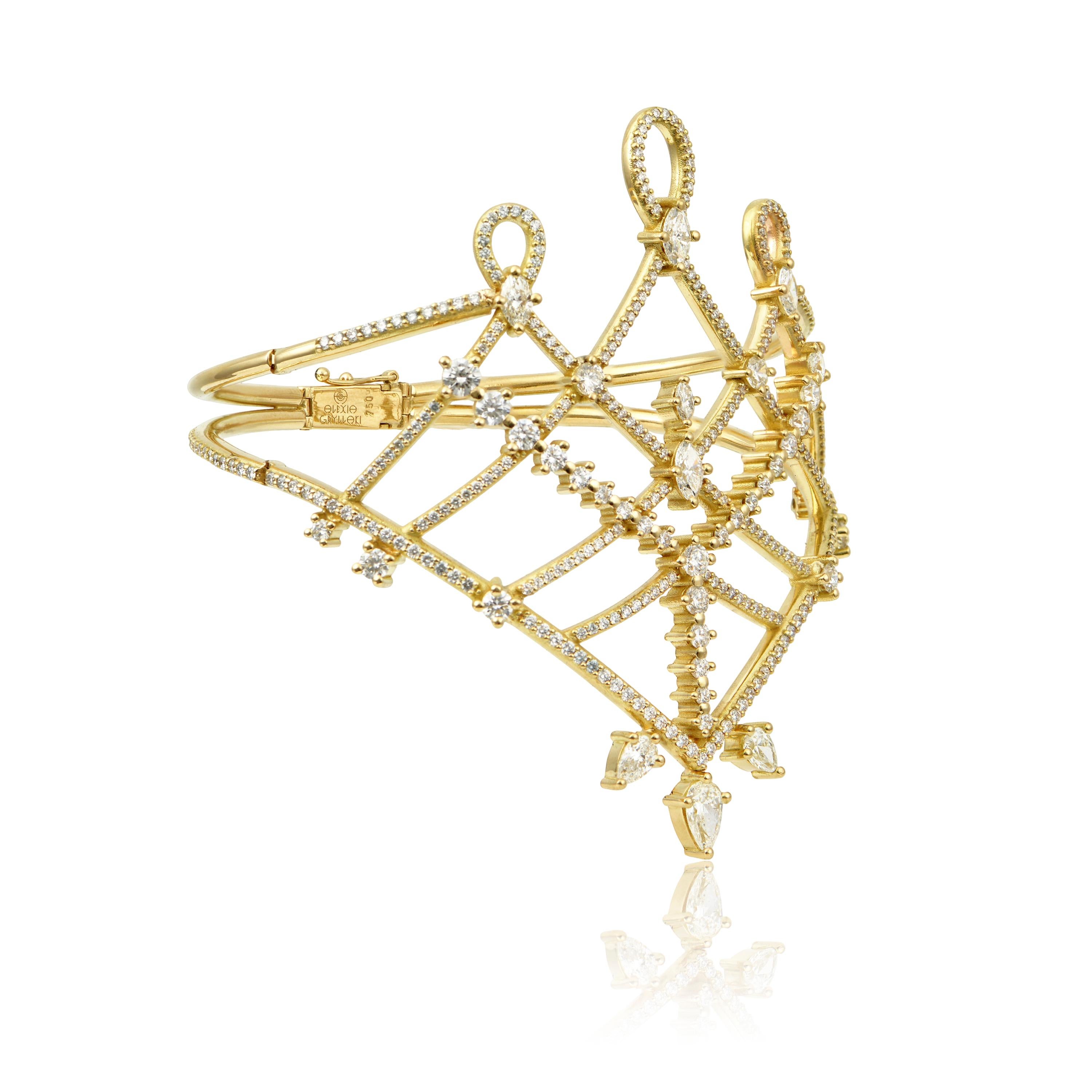 Contemporain Bracelet Love & Light en or jaune 18 carats avec diamants en vente