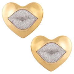 Love Lips Statement Clip on Earrings Crystal