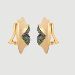 Naimah Love Lips Statement Earrings, Green