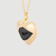 Love Lips Statement Necklace Black