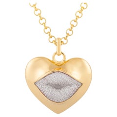 Naimah Love Lips Statement Necklace, Crystal