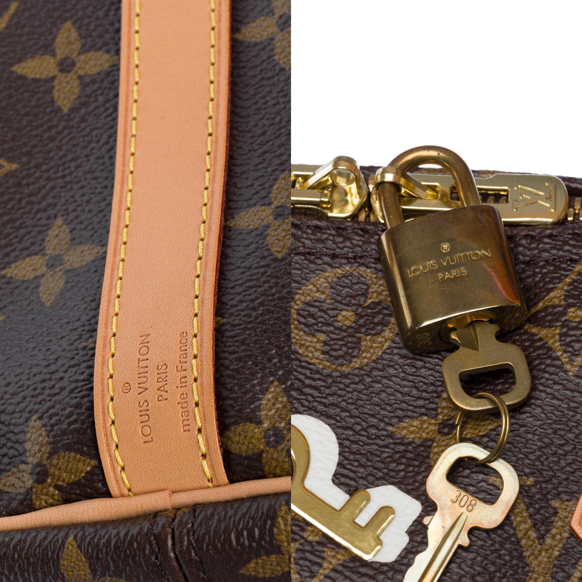 Love Lock Limited Edition Speedy 30 handbag strap in Brown Monogram Canvas, GHW For Sale 2