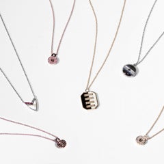 Love Lock Necklace with Baguette Diamond Solitaire