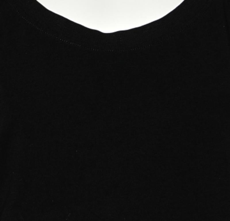 Love Moschino - Maglietta con maniche a sbuffo in maglia di cotone nera - M. M. T. I. 1