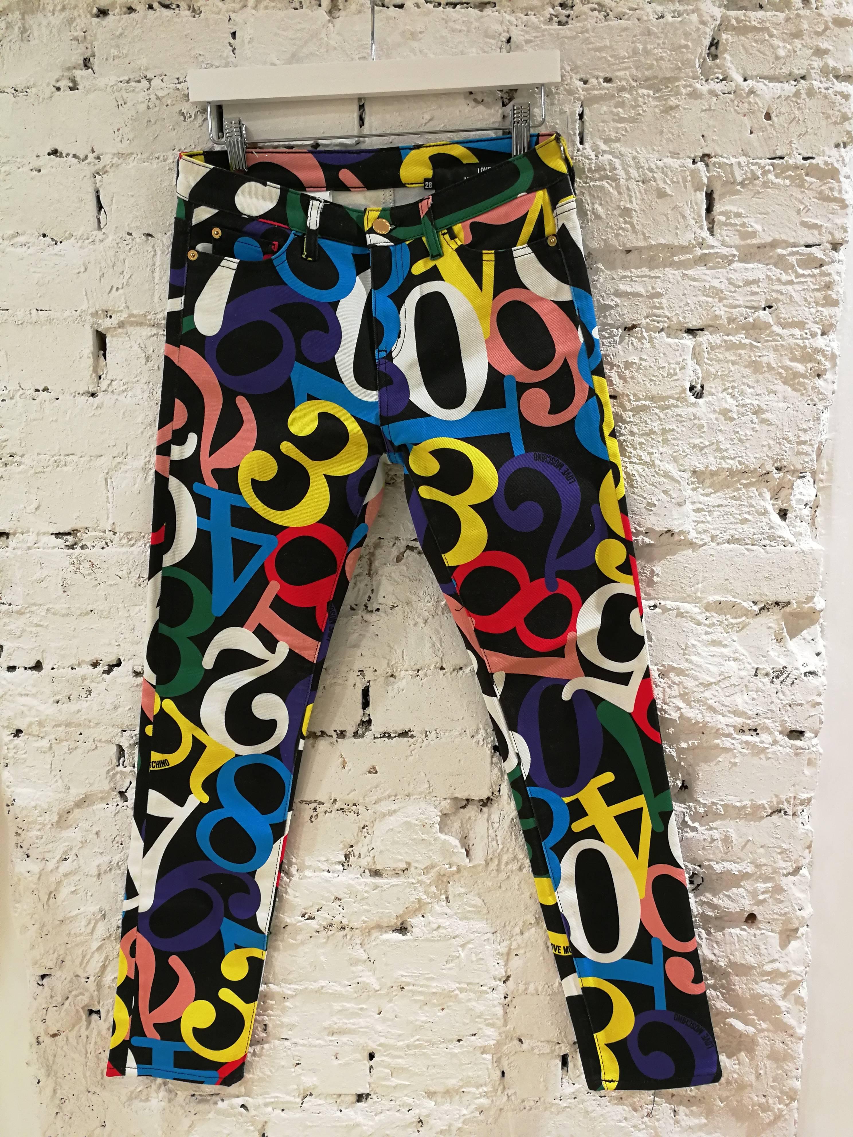 Women's Love Moschino Black multicolour Trousers