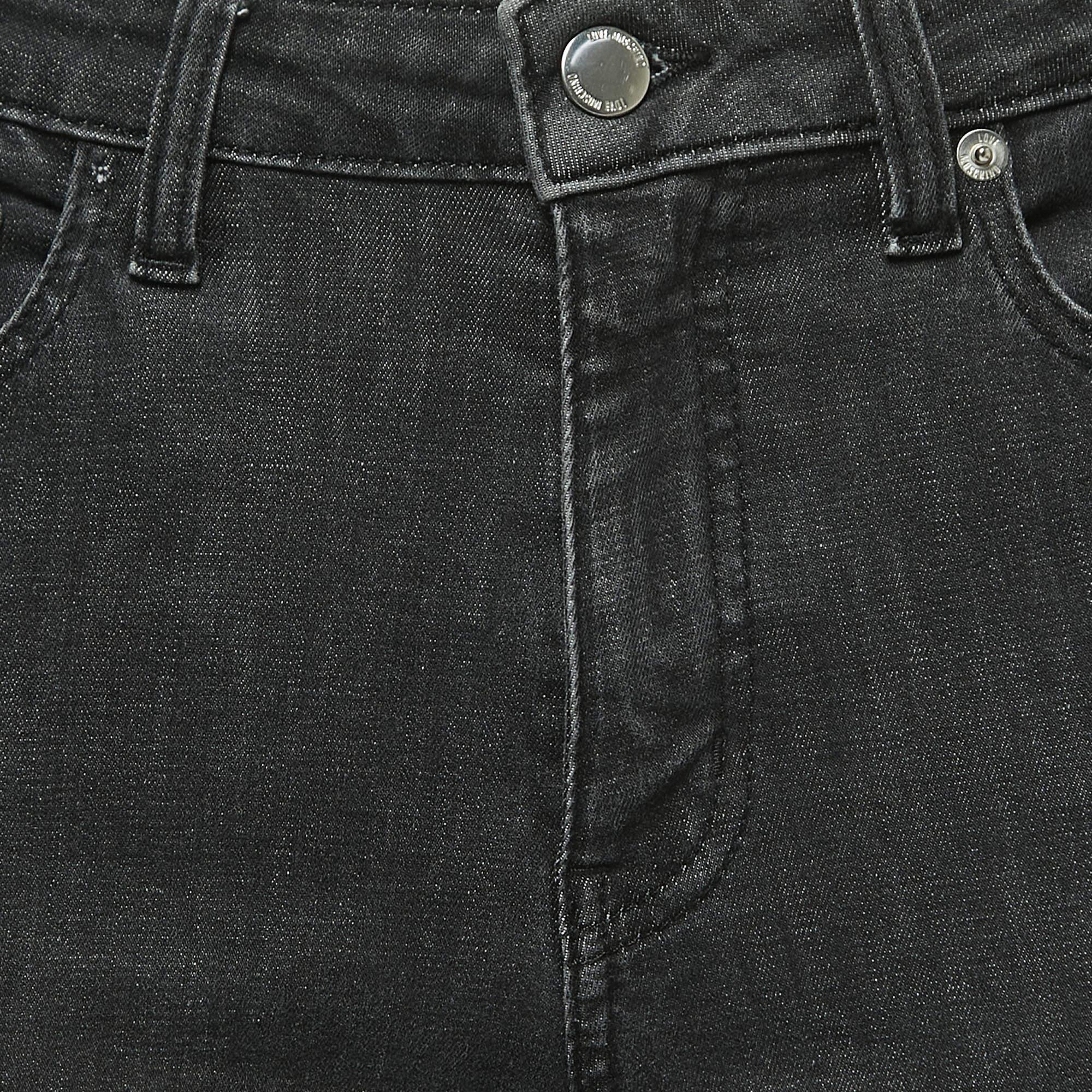 Nero Love Moschino Jeans neri in denim lavato Vita S 27