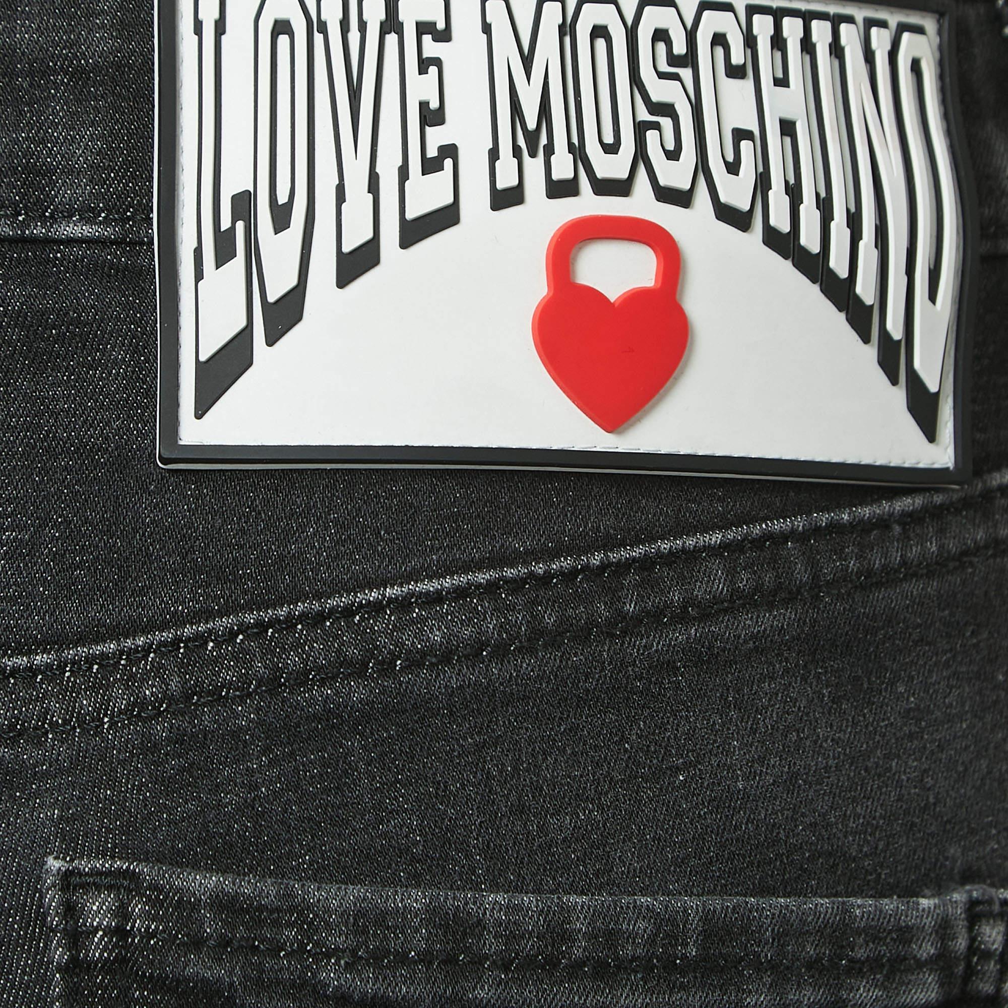 Love Moschino Jeans neri in denim lavato Vita S 27