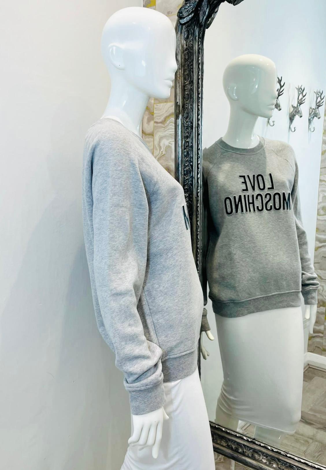Love Moschino 'Logo' Pulloverhemd aus Baumwolle im Zustand „Hervorragend“ im Angebot in London, GB