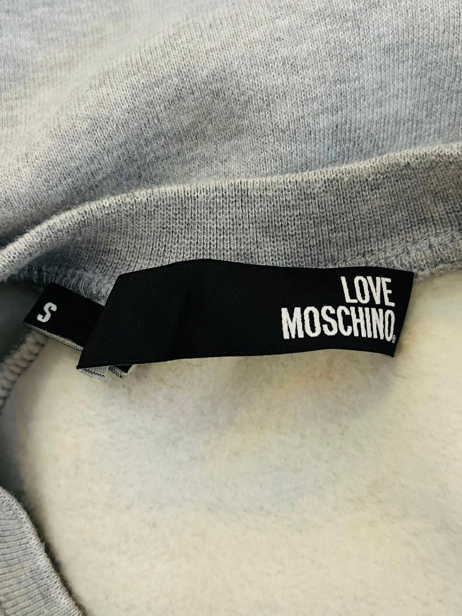 Love Moschino 'Logo' Cotton Sweatshirt For Sale 1