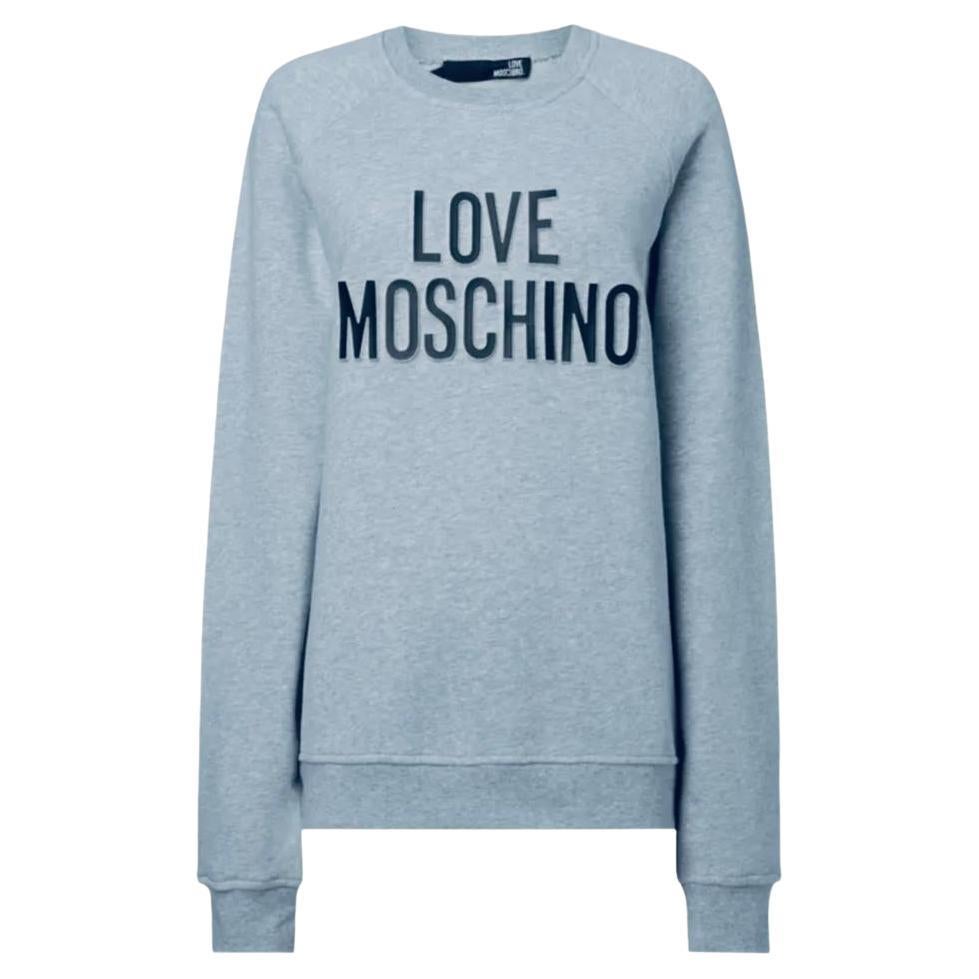 Love Moschino 'Logo' Cotton Sweatshirt For Sale