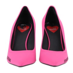 Love Moschino Logo Lycra Heels