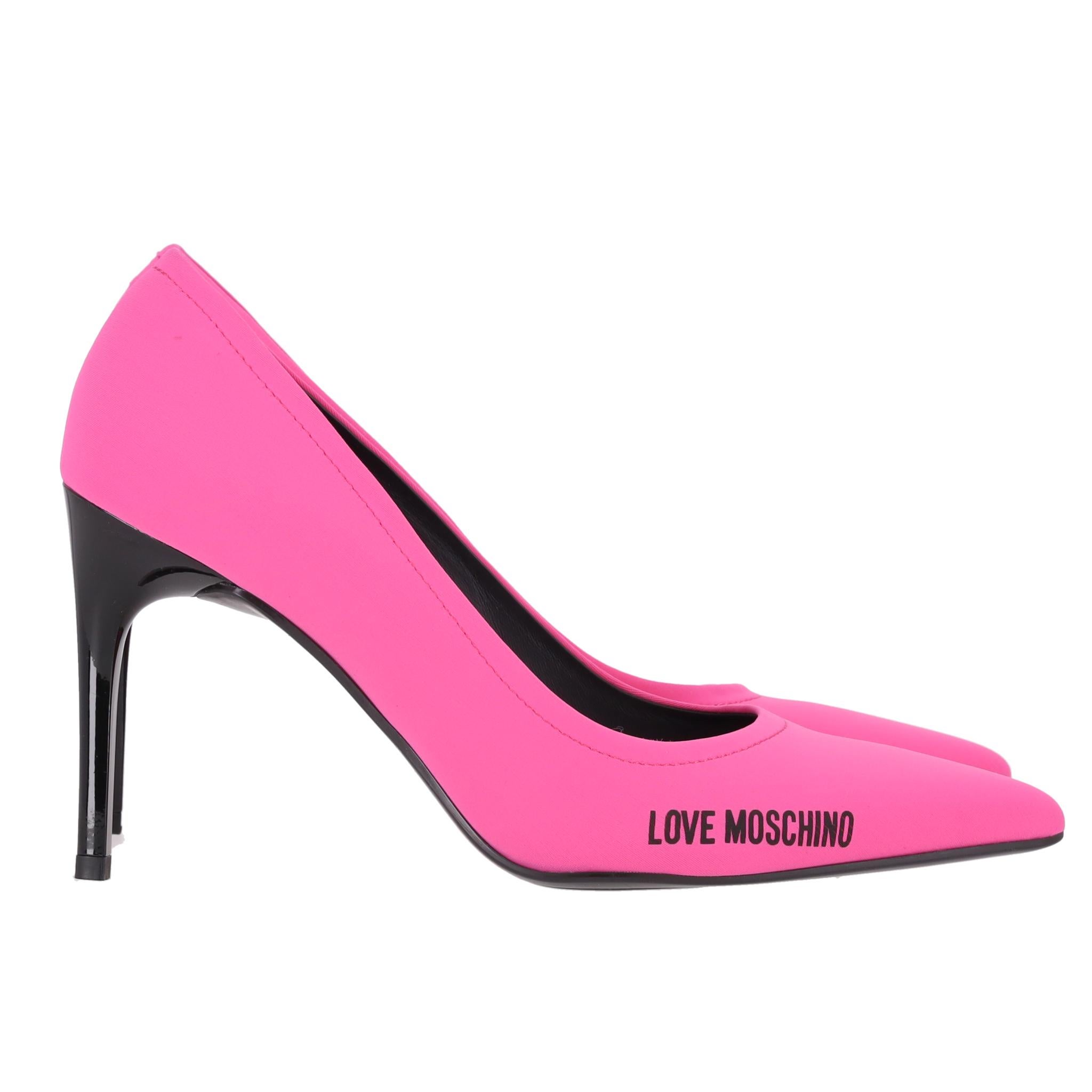 Tacones Love Moschino Logo Lycra Rosa en venta