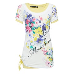 Love Moschino T-shirt imprimé floral multicolore incrusté S
